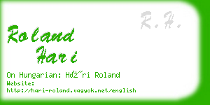 roland hari business card